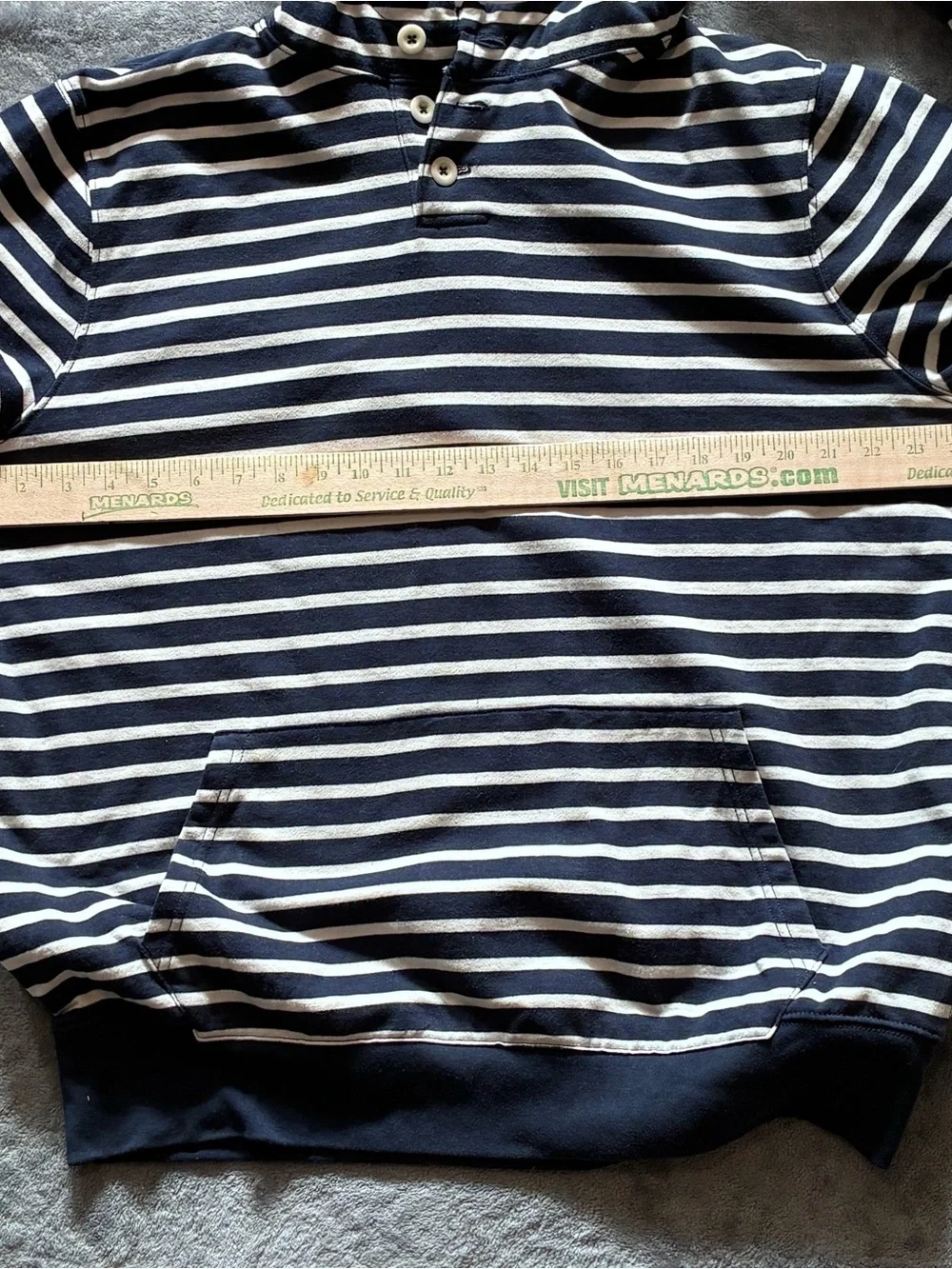J.Crew Vintage Fleece Striped Hoodie Men’s XL Navy White Nautical Pullover